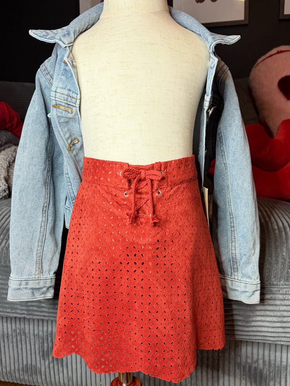 Toddler girl kids burnt orange skirt size 4t brand new with tags
